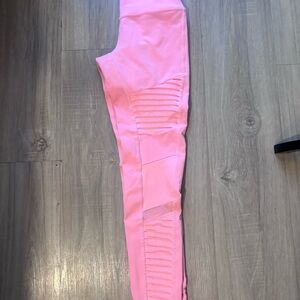 Alo Pink Moto Leggings